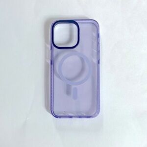 15 Pro Max Purple Clear MagSafe Compatible Phone Case